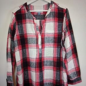 Old Navy Plaid Tunic Top XL